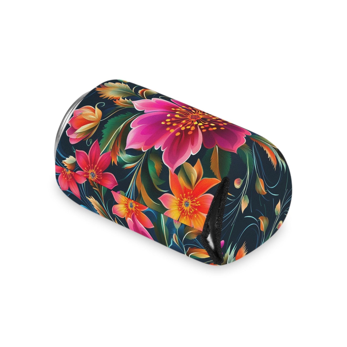 Floral Can Cooler, Drink Sleeve, Beverage Insulator, Beer Holder, Soda Can Cover, Tropical Koozie