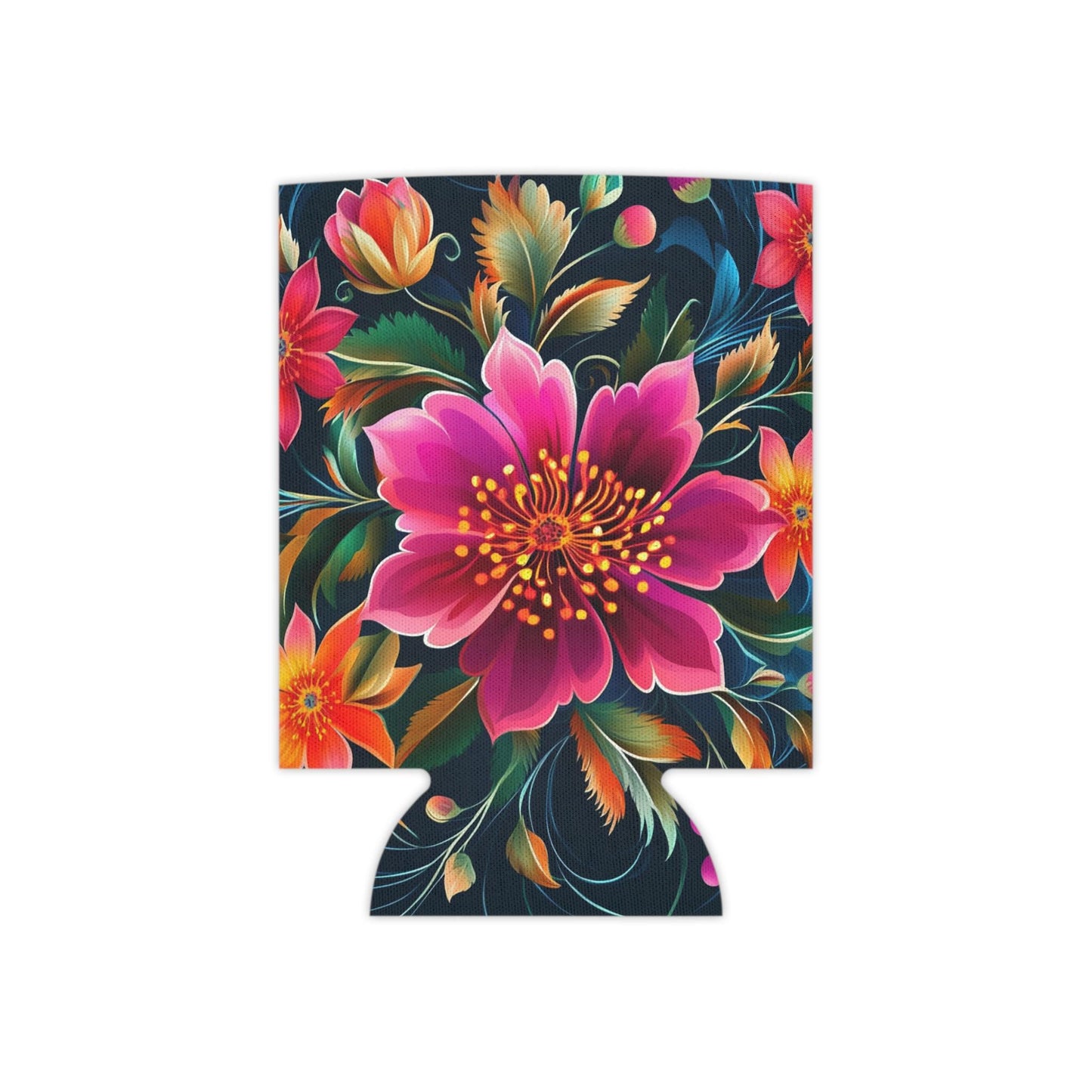 Floral Can Cooler, Drink Sleeve, Beverage Insulator, Beer Holder, Soda Can Cover, Tropical Koozie