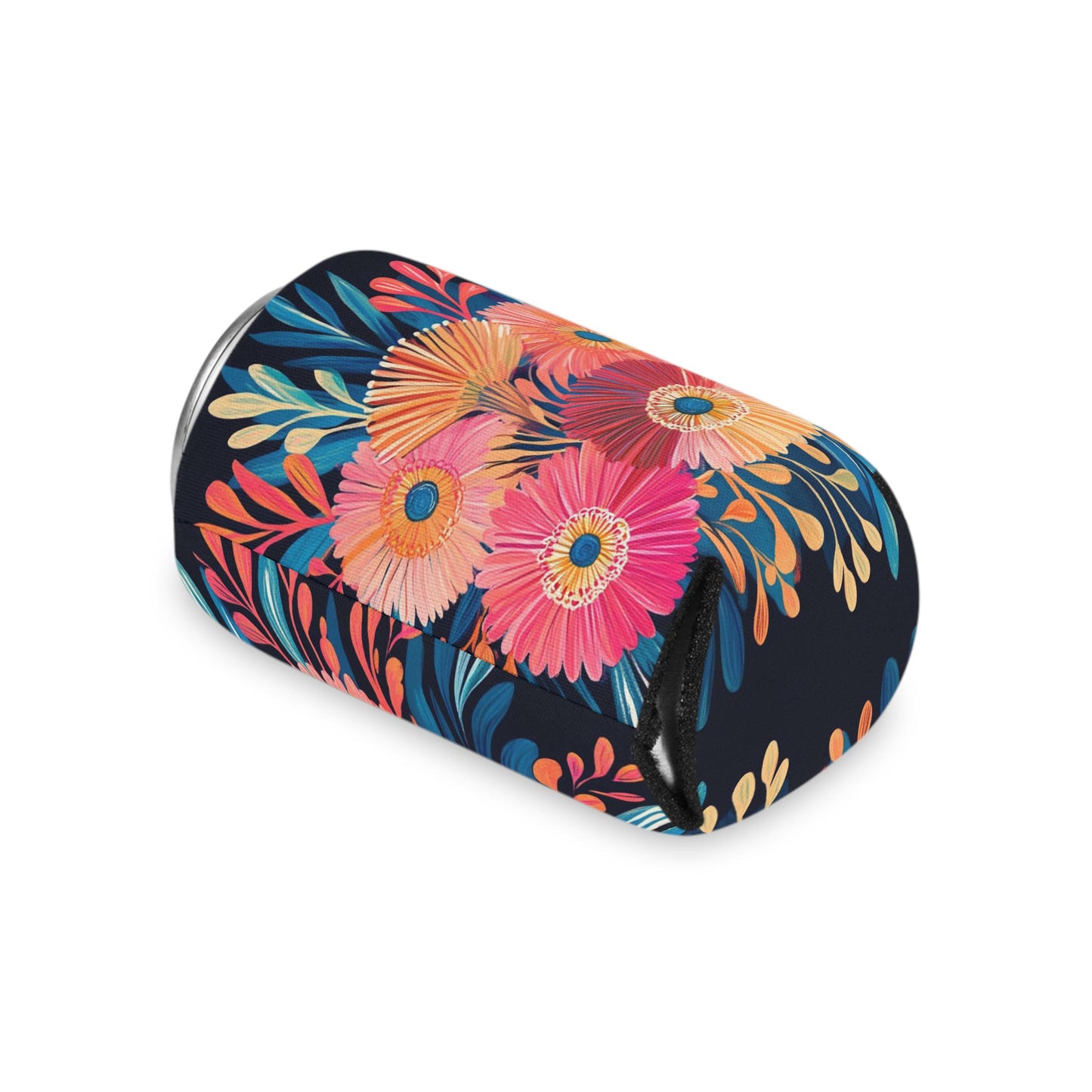 Floral Can Cooler: Insulated Flower Print Drink Sleeve