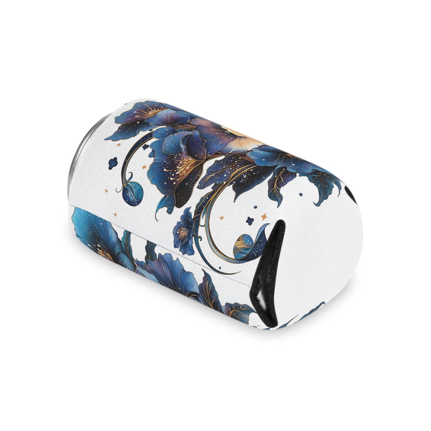 Floral Can Cooler: Botanical Print Beverage Insulator Sleeve