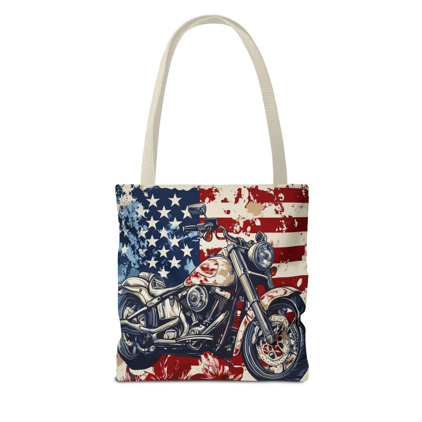American Motorcycle Tote Bag: Patriotic USA Carryall