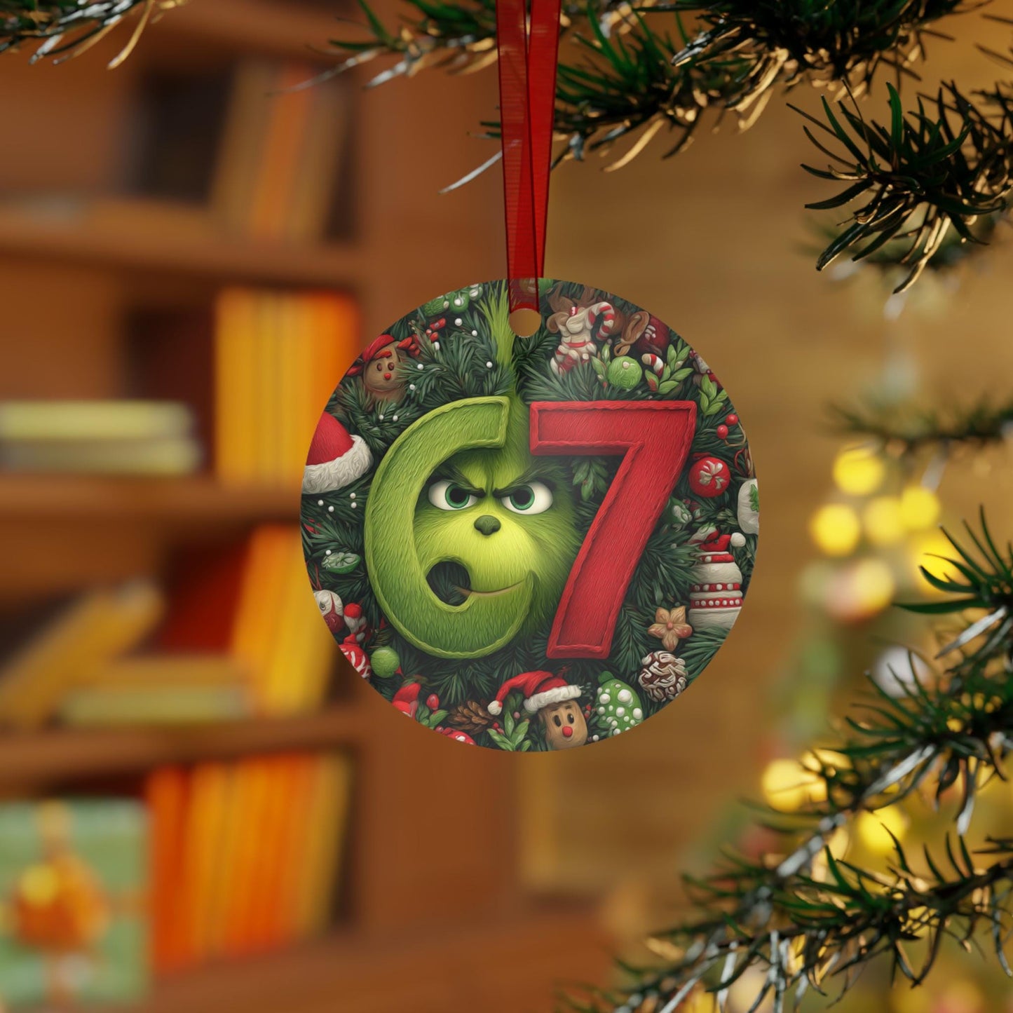 Grinch 67 Christmas Ornament, Funny Holiday Decor, Xmas Gift