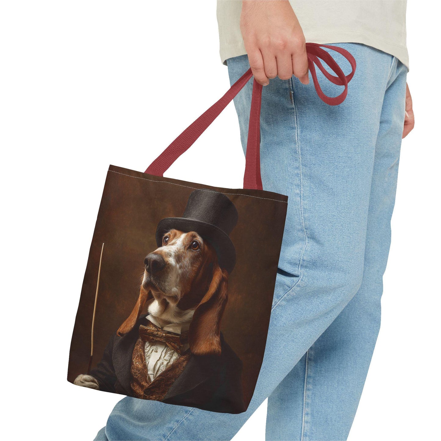 Victorian Basset Hound Tote Bag | Dog Portrait Art