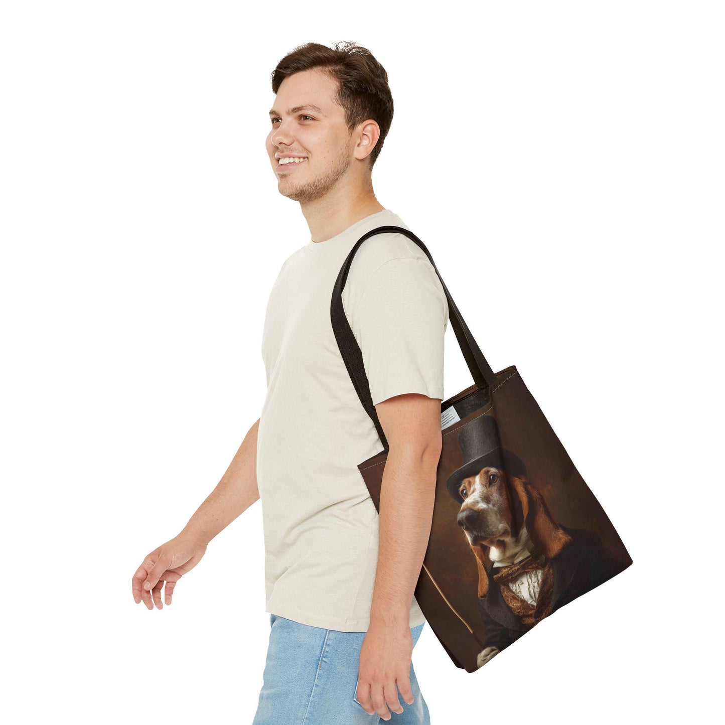 Victorian Basset Hound Tote Bag | Dog Portrait Art
