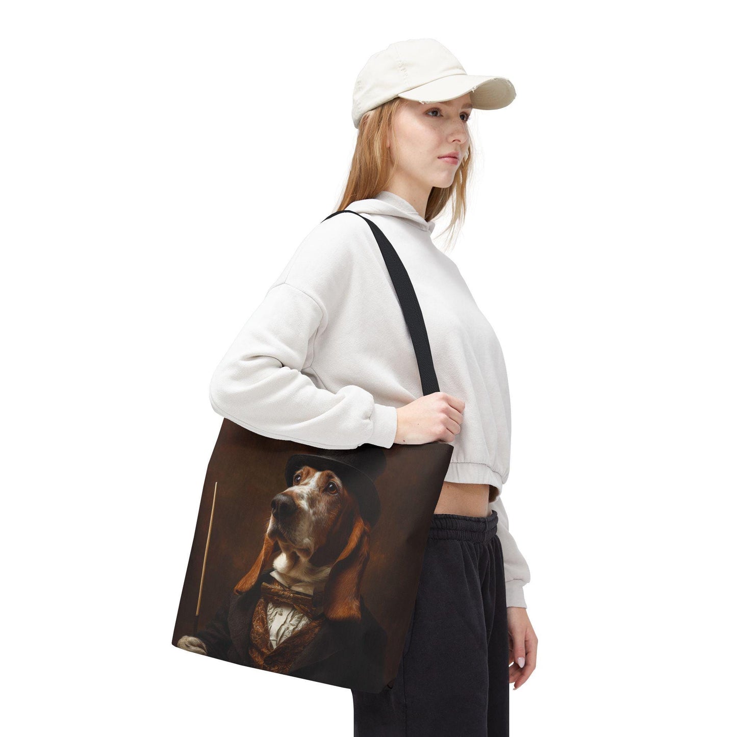 Victorian Basset Hound Tote Bag | Dog Portrait Art