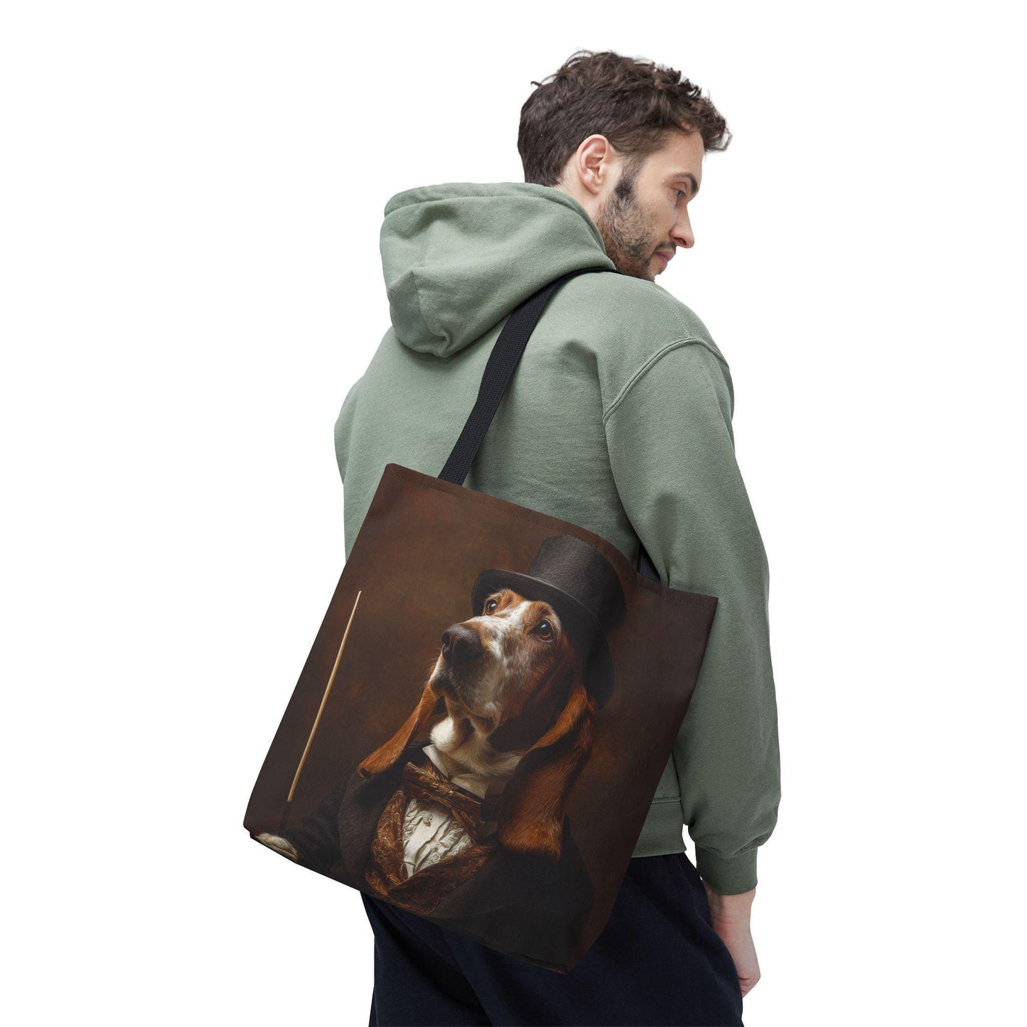 Victorian Basset Hound Tote Bag | Dog Portrait Art