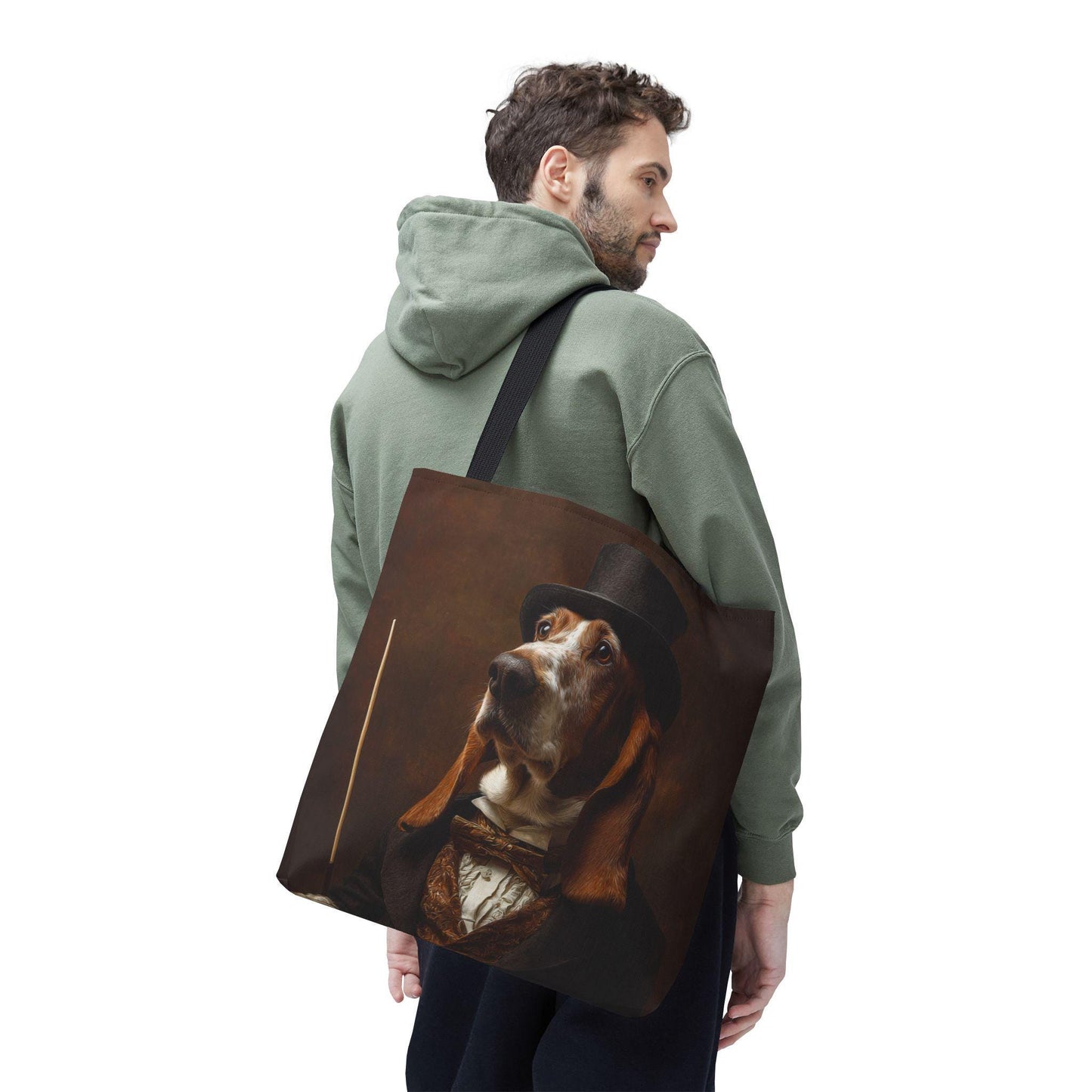 Victorian Basset Hound Tote Bag | Dog Portrait Art