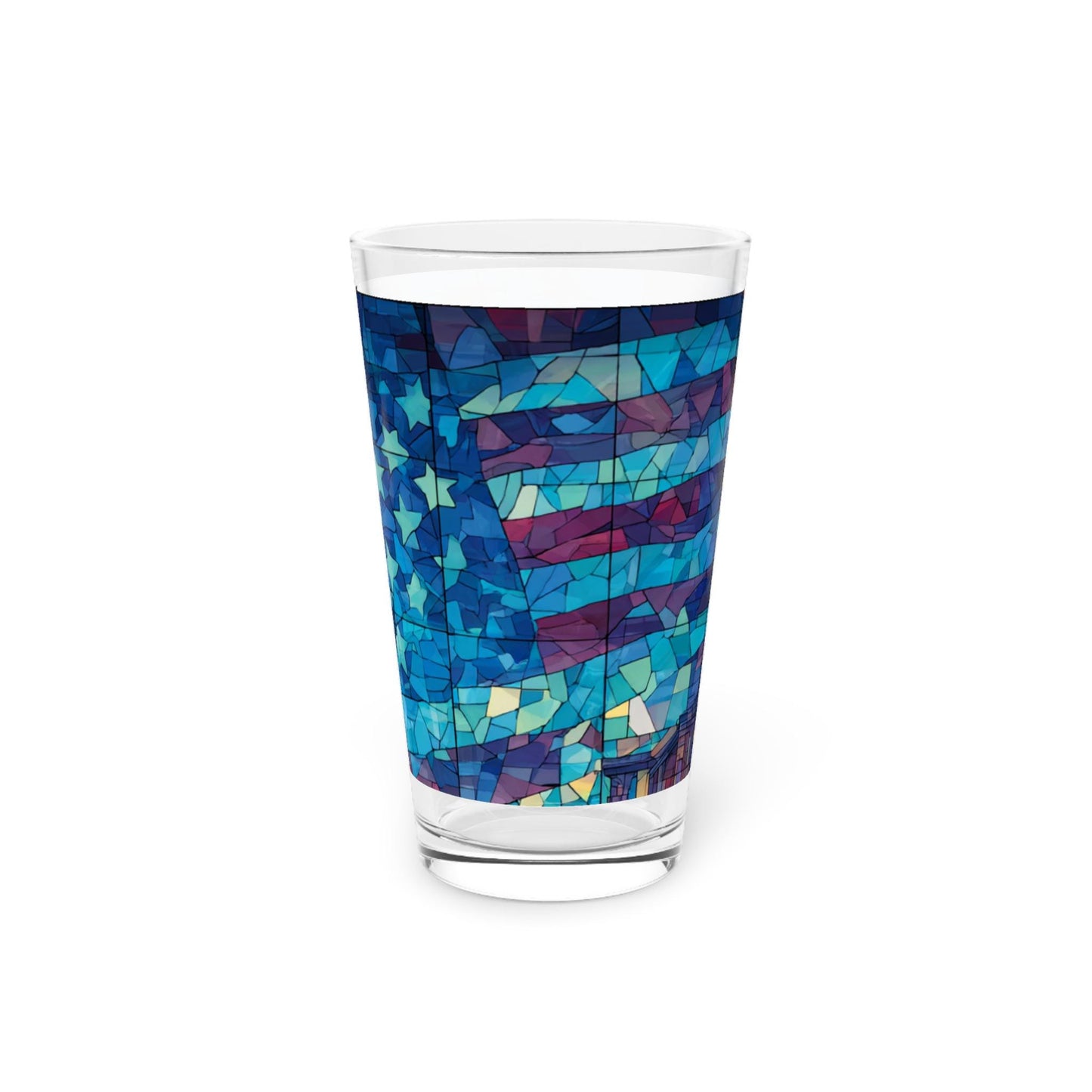 Statue of Liberty Mosaic Pint Glass | American Stars Flag Pattern