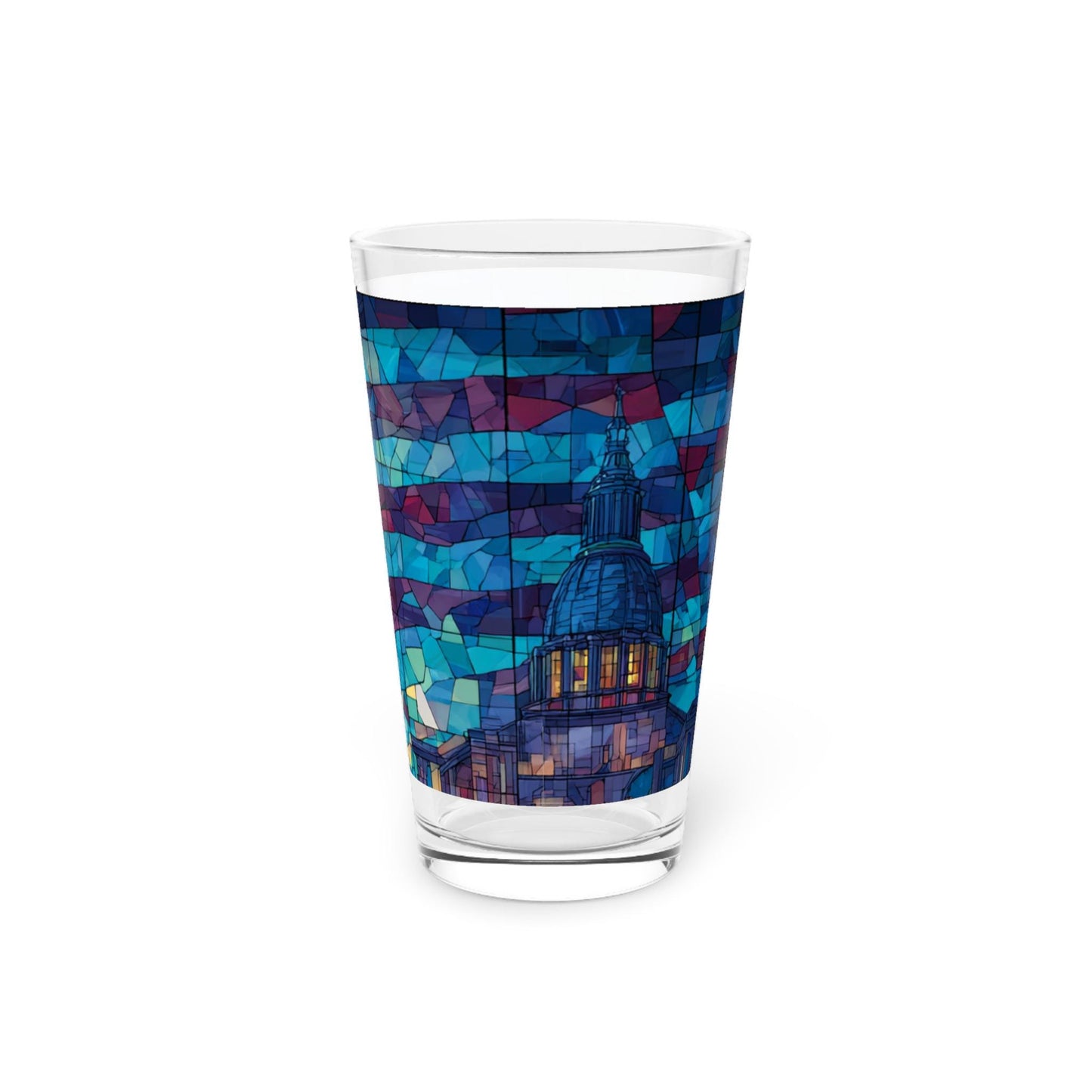 Statue of Liberty Mosaic Pint Glass | American Stars Flag Pattern