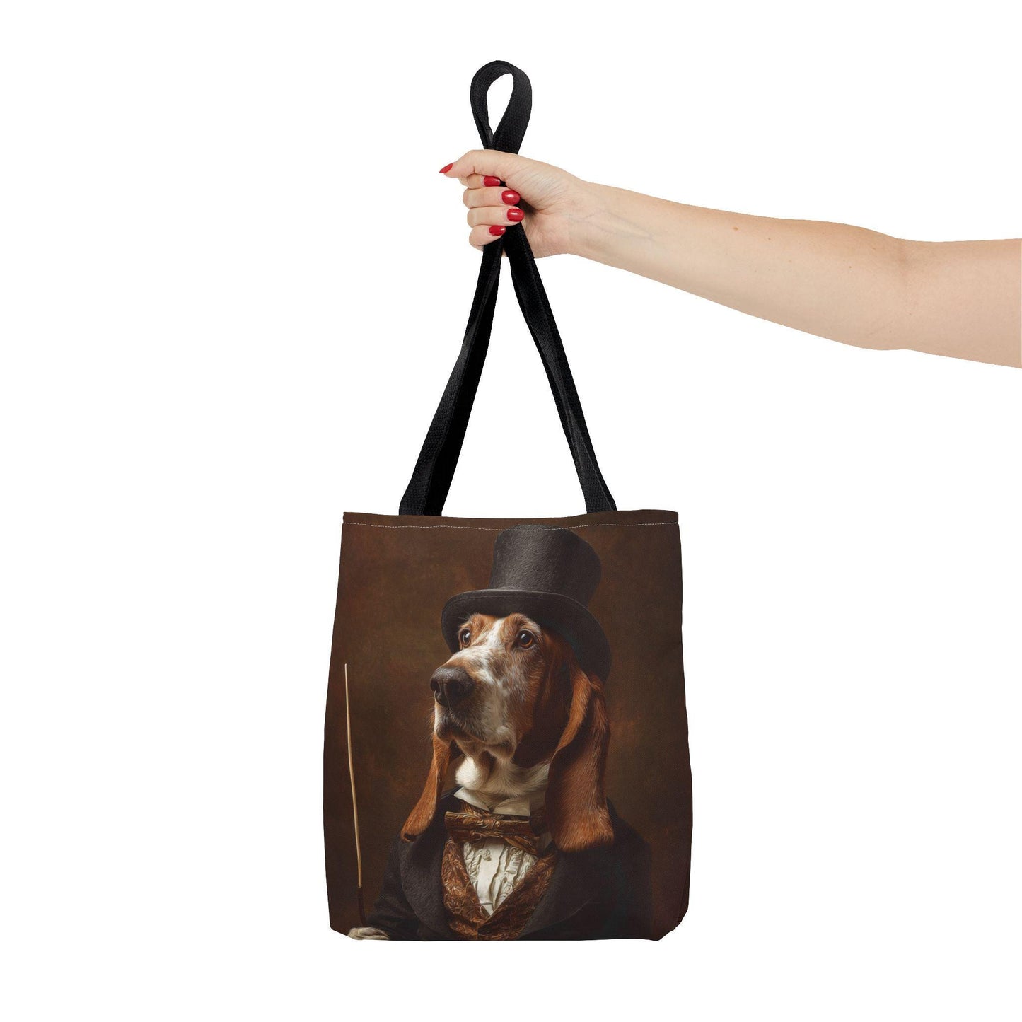 Victorian Basset Hound Tote Bag | Dog Portrait Art