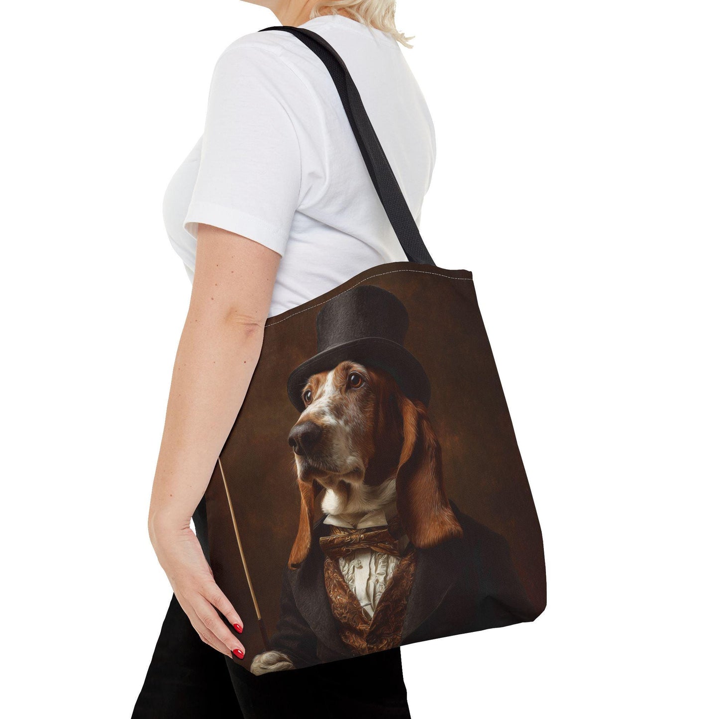 Victorian Basset Hound Tote Bag | Dog Portrait Art