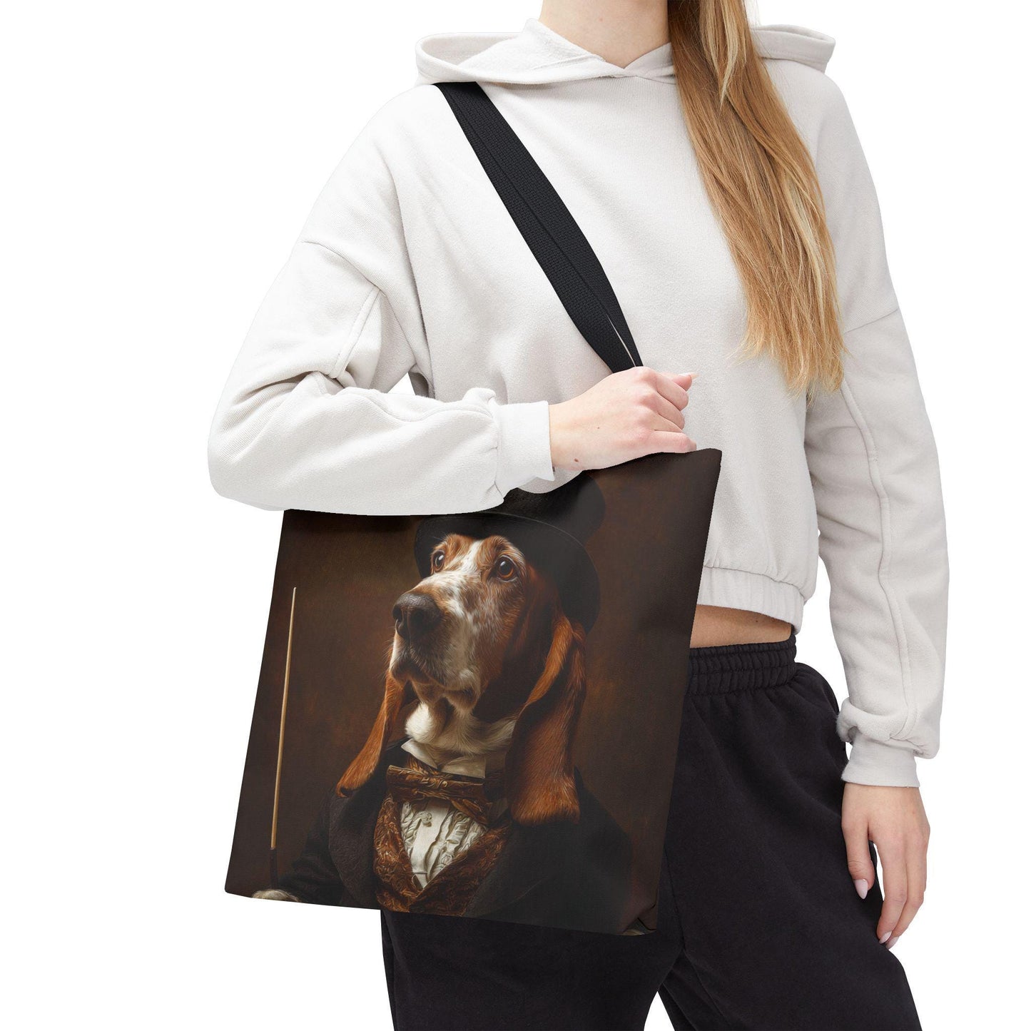Victorian Basset Hound Tote Bag | Dog Portrait Art
