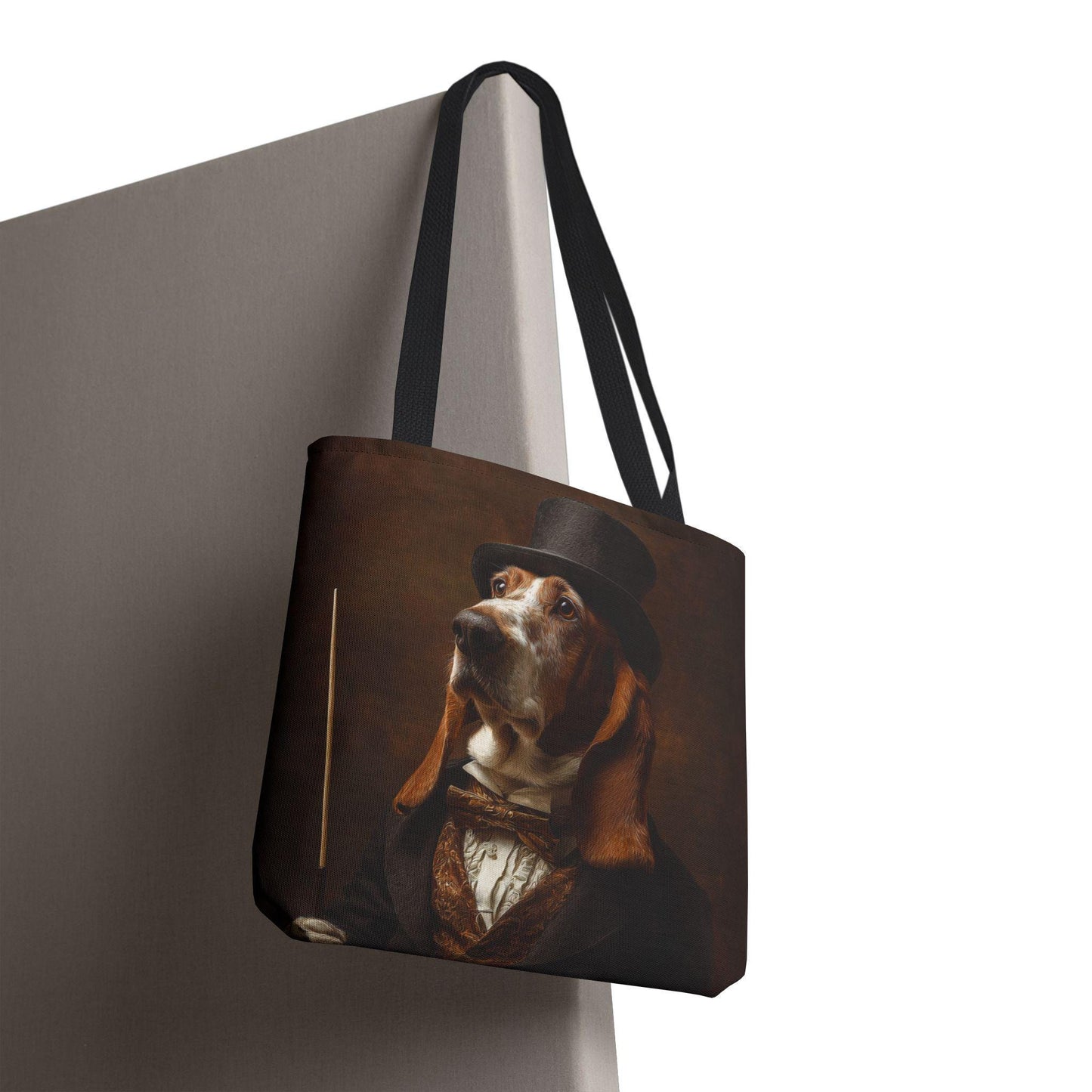 Victorian Basset Hound Tote Bag | Dog Portrait Art