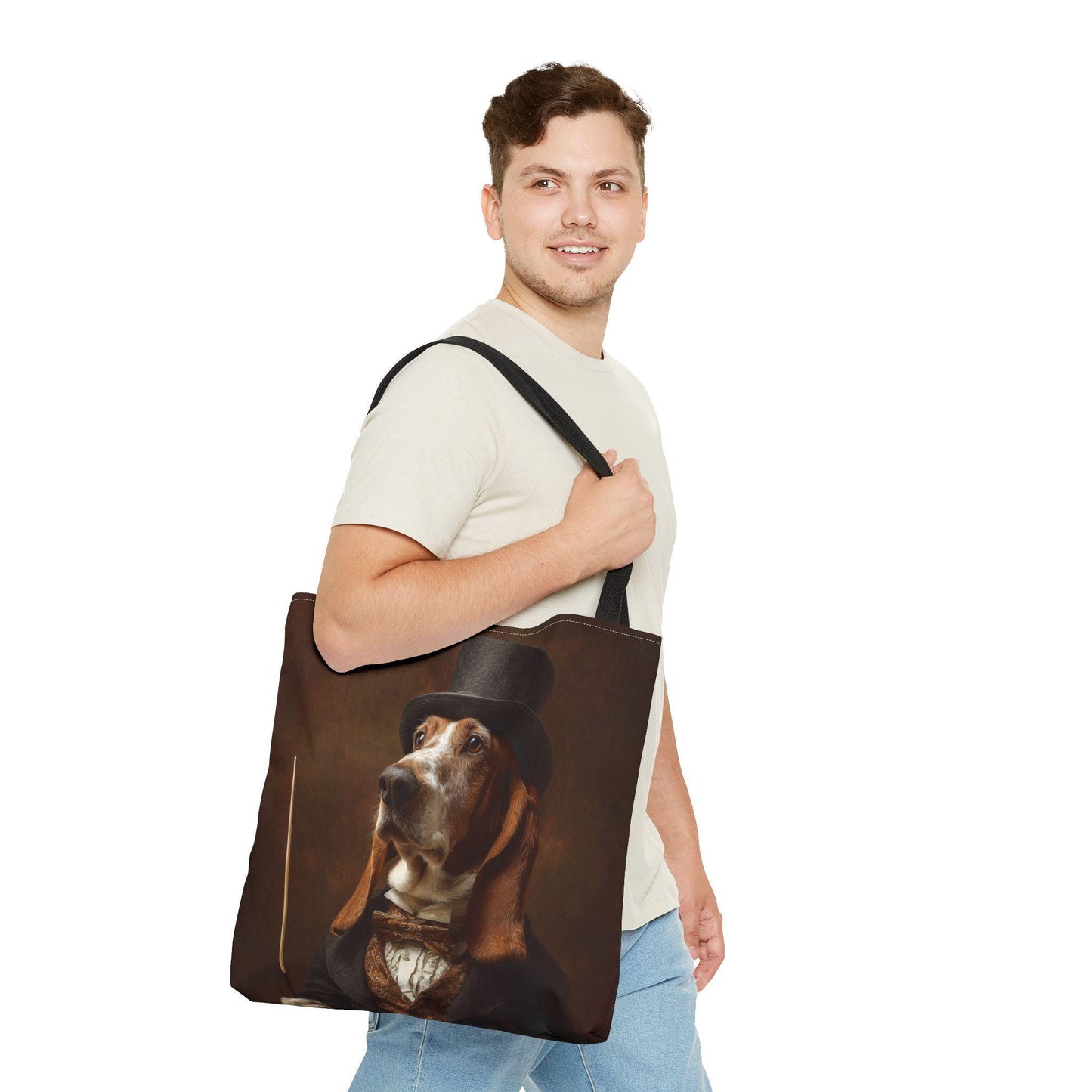 Victorian Basset Hound Tote Bag | Dog Portrait Art
