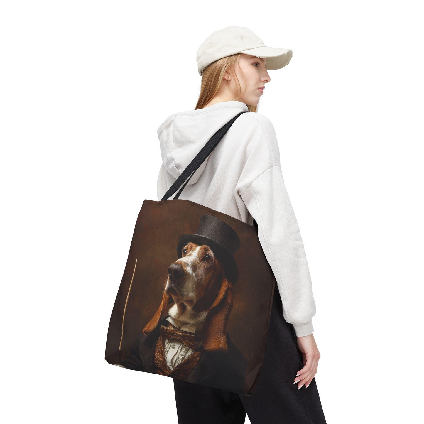 Victorian Basset Hound Tote Bag | Dog Portrait Art