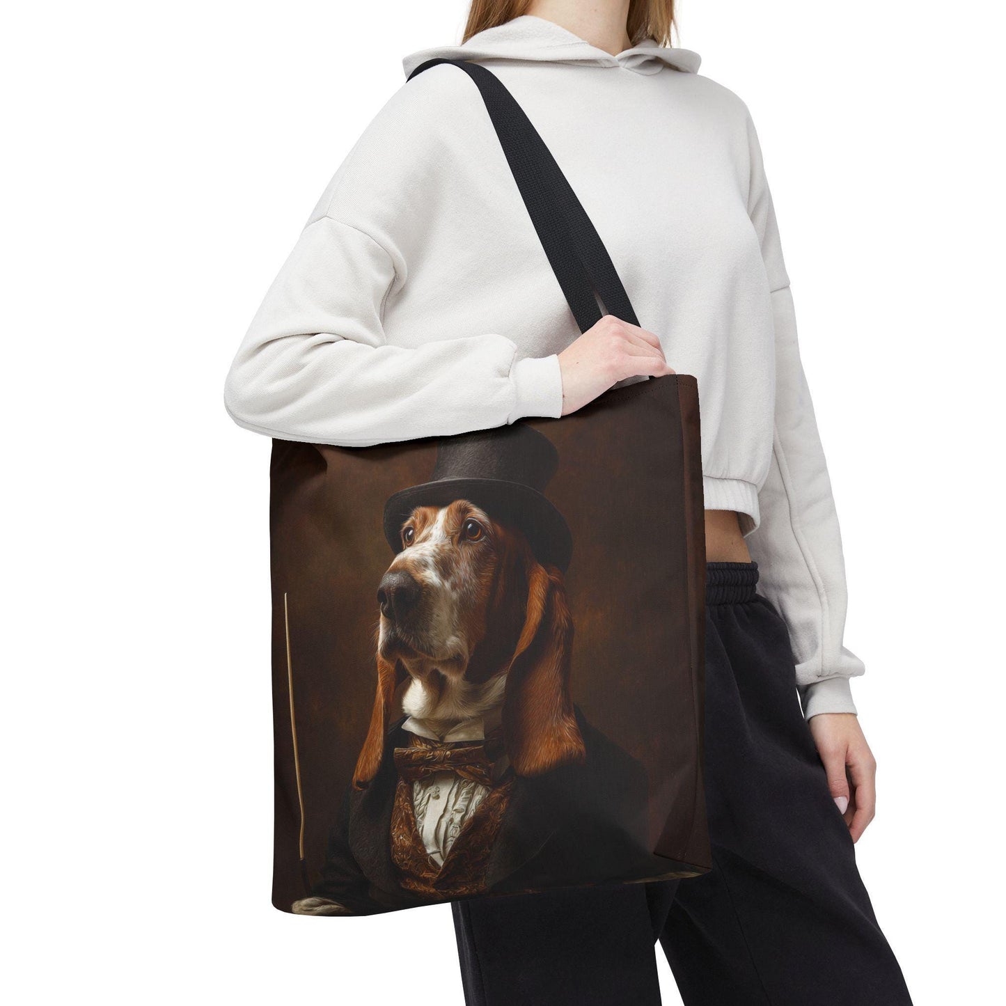 Victorian Basset Hound Tote Bag | Dog Portrait Art