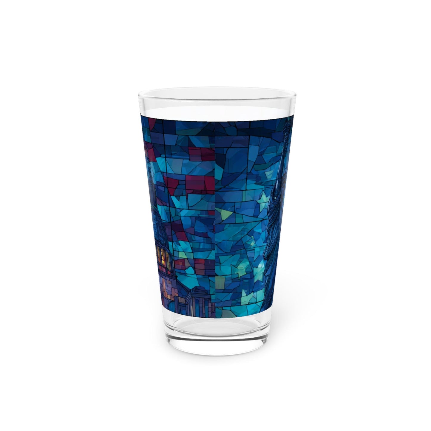 Statue of Liberty Mosaic Pint Glass | American Stars Flag Pattern
