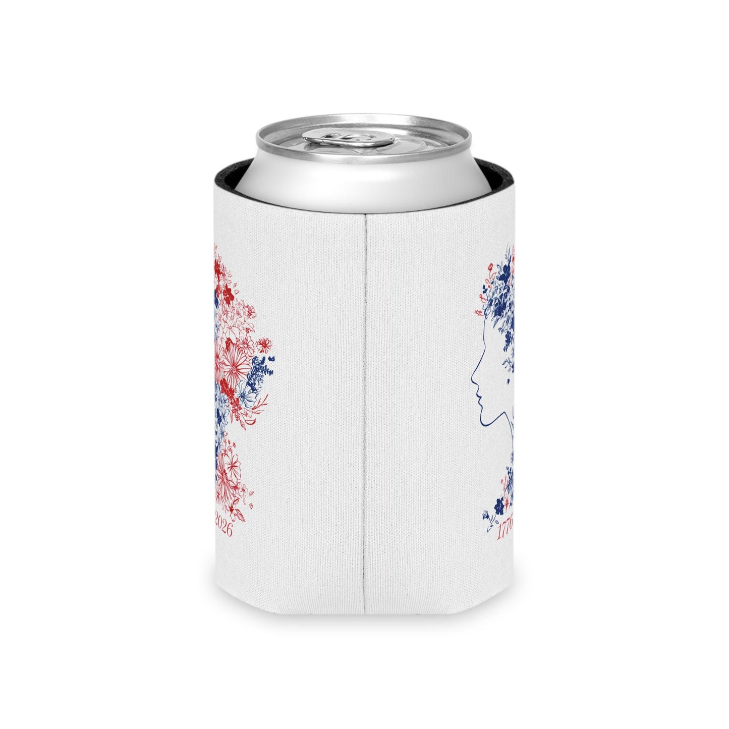 Liberty Floral Profile Can Cooler | 1776-2026 Red White Blue