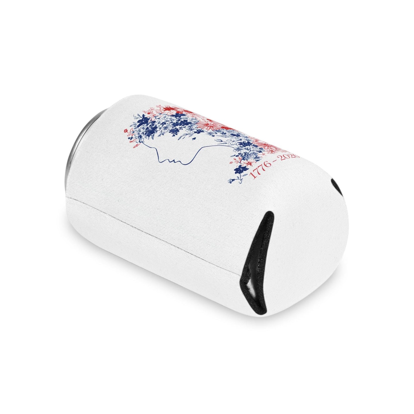 Liberty Floral Profile Can Cooler | 1776-2026 Red White Blue