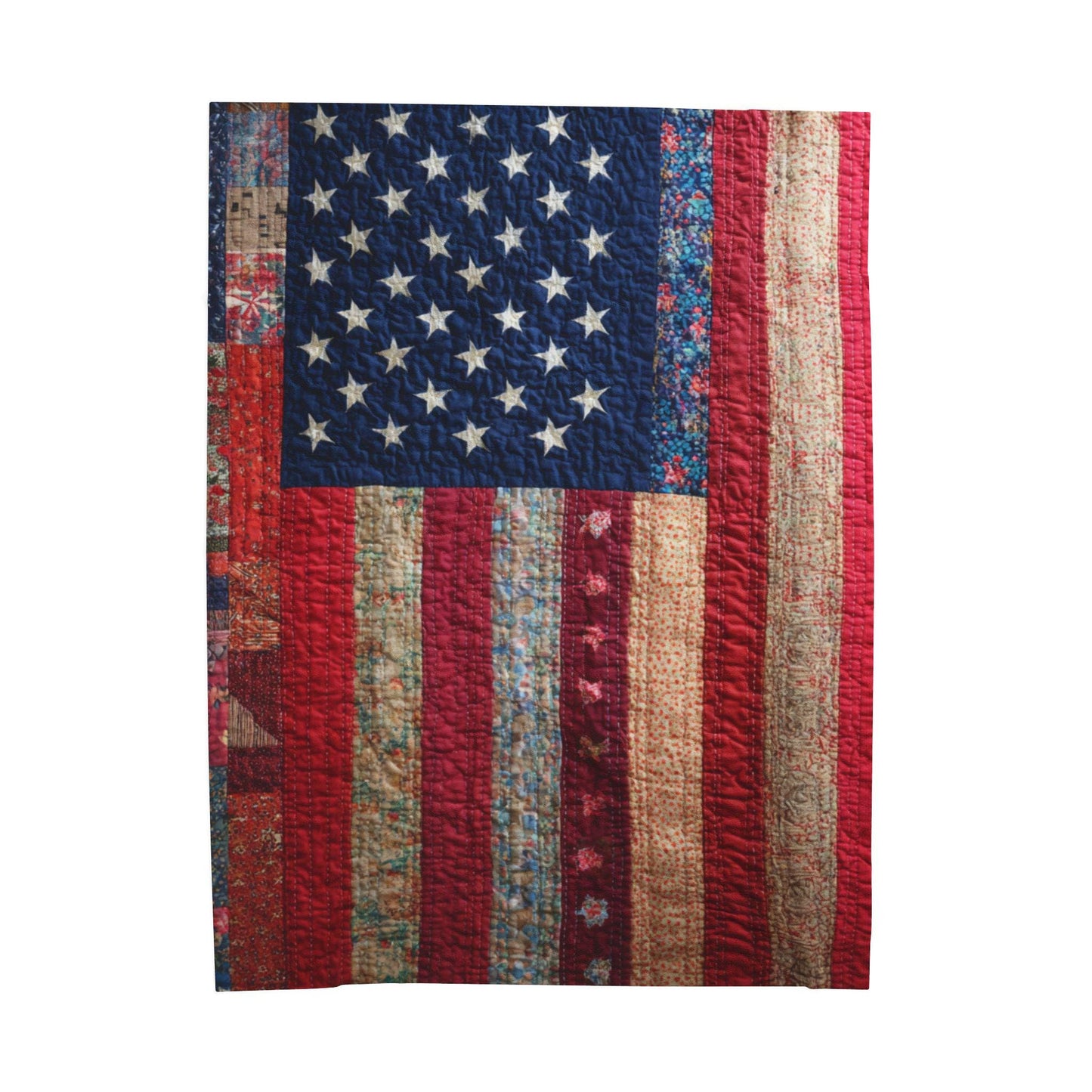Distressed American Flag Velveteen Plush Blanket | Patriotic Stars Stripes Throw