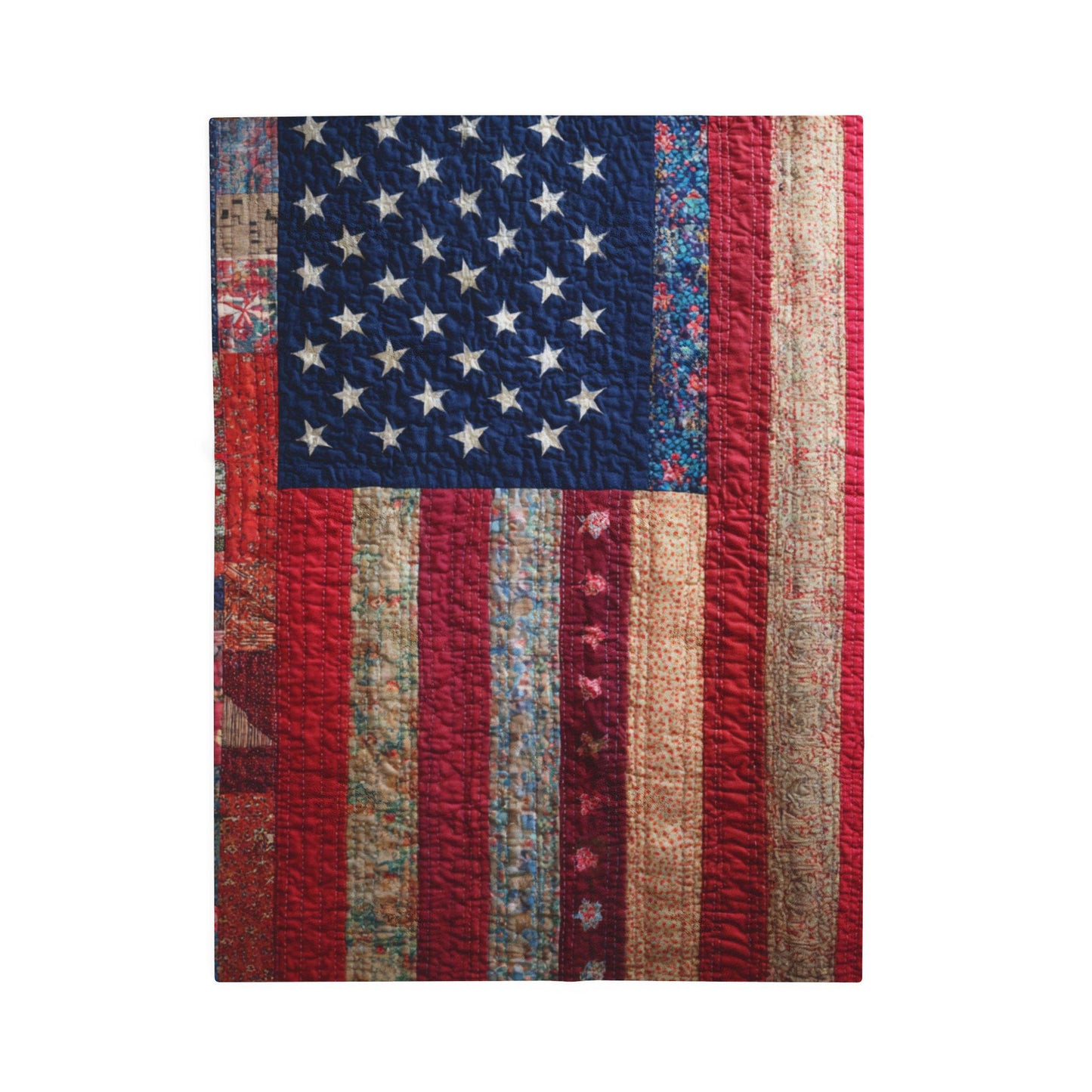 Distressed American Flag Velveteen Plush Blanket | Patriotic Stars Stripes Throw