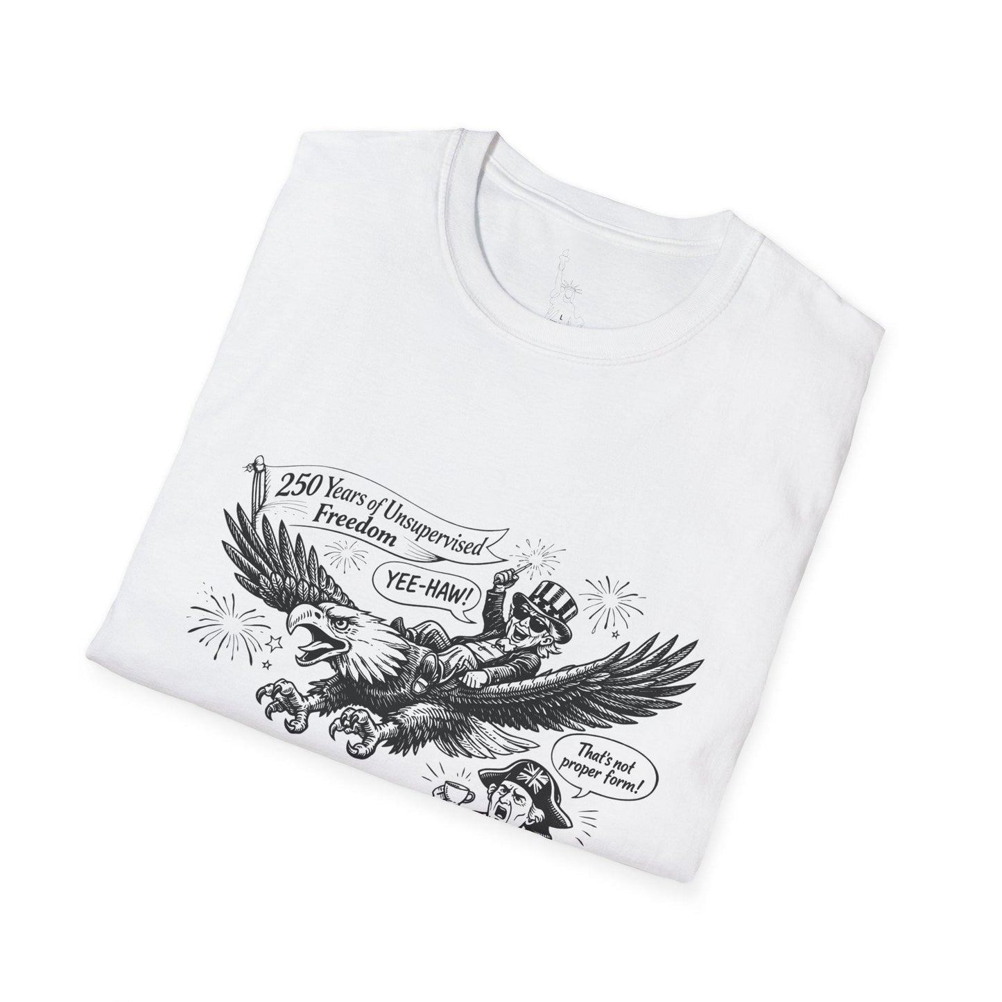Bald Eagle Liberty Illustration T-Shirt | Patriotic America Graphic Tee
