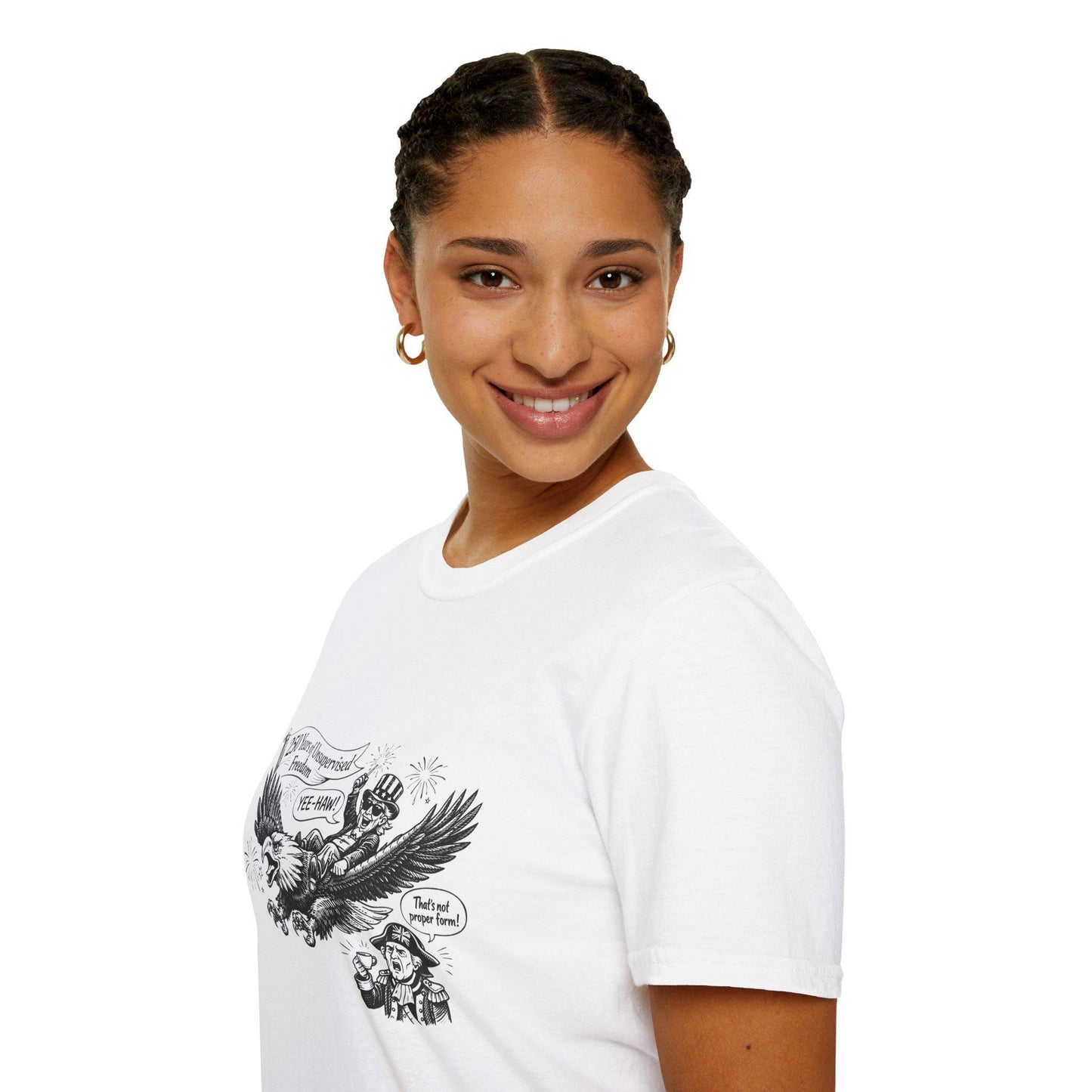 Bald Eagle Liberty Illustration T-Shirt | Patriotic America Graphic Tee