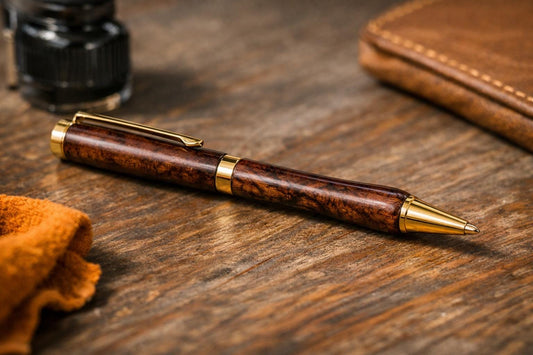 HARZO Handcrafted Walnut Burl Ink Pen and Oak - MADE in USA