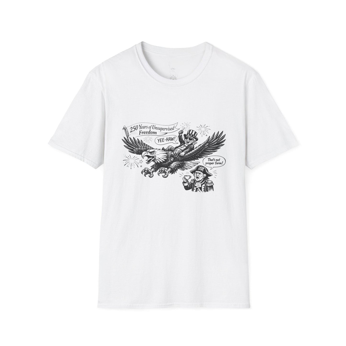 Bald Eagle Liberty Illustration T-Shirt | Patriotic America Graphic Tee