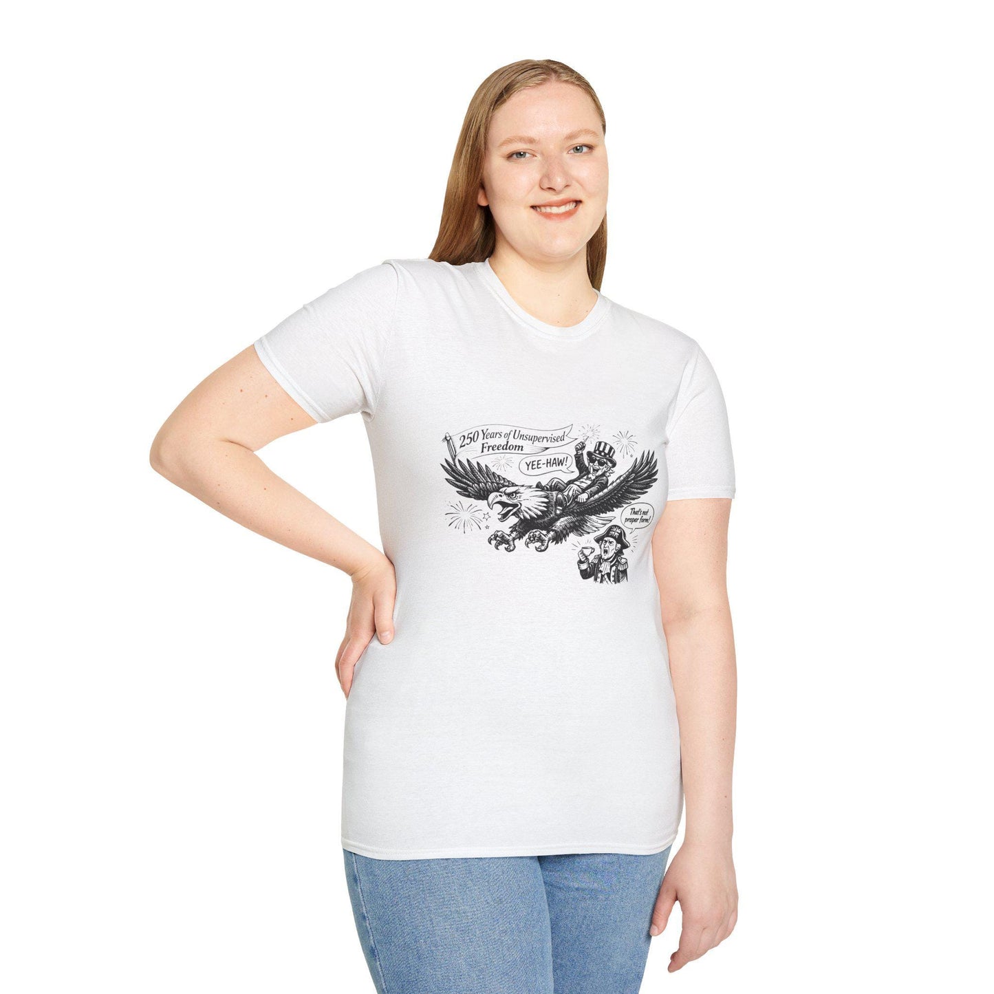 Bald Eagle Liberty Illustration T-Shirt | Patriotic America Graphic Tee
