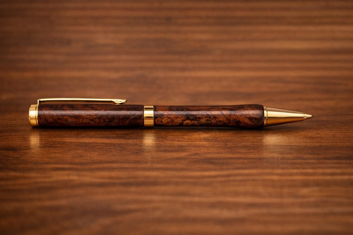 HARZO Handcrafted Walnut Burl Ink Pen and Oak - MADE in USA