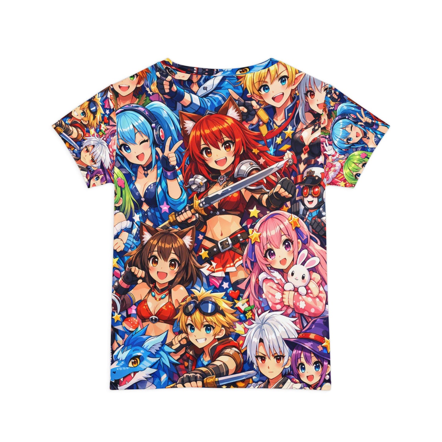 Anime Characters All-Over Print Shirt | Colorful Chibi Cast Tee