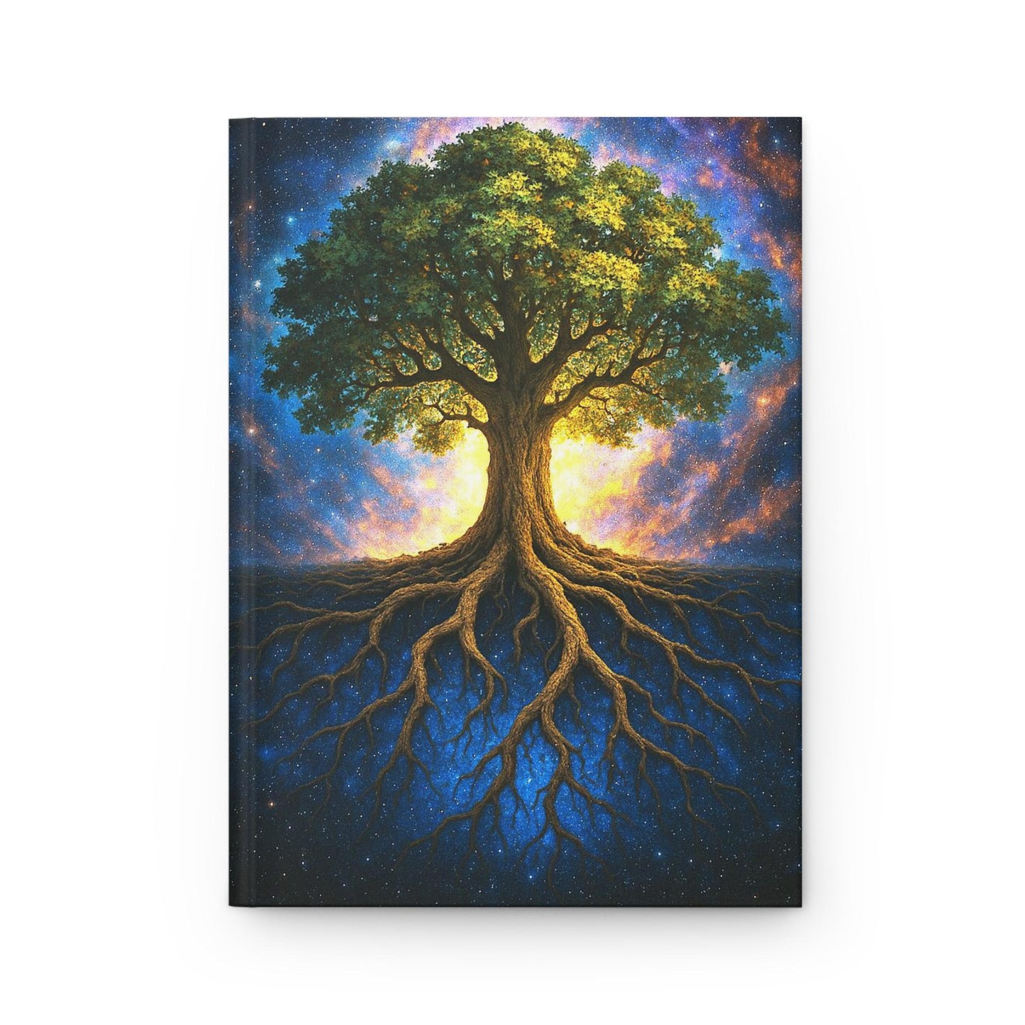 Tree of Life Hardcover Journal | Cosmic Roots, Starry Sky
