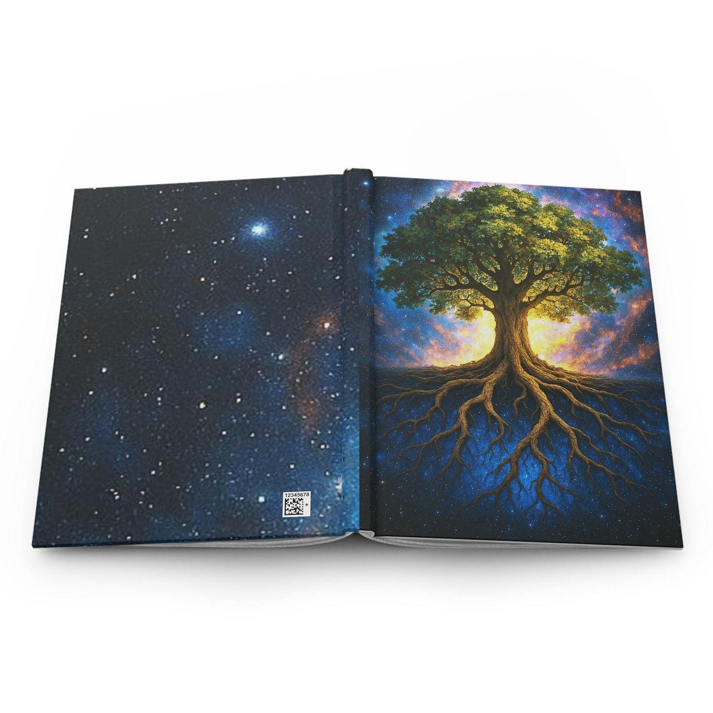 Tree of Life Hardcover Journal | Cosmic Roots, Starry Sky