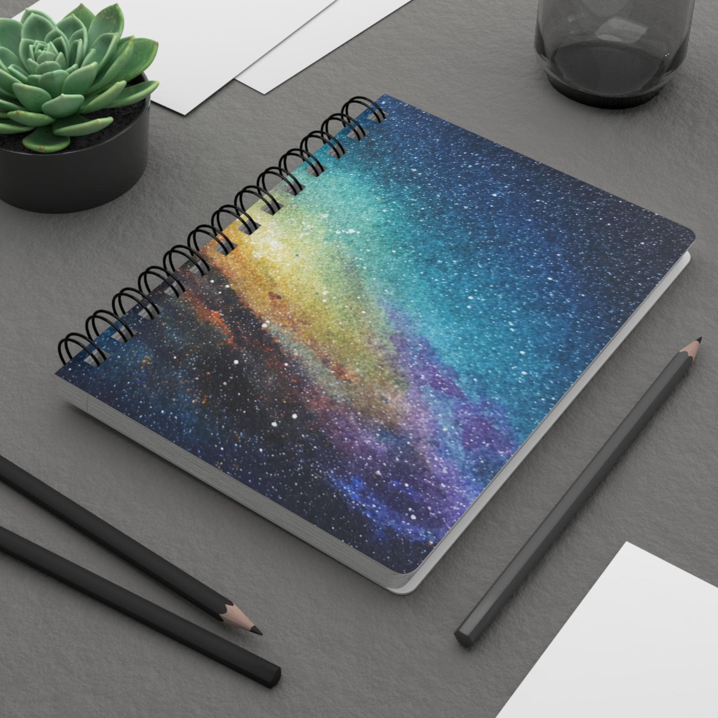 Galaxy Nebula Spiral Bound Journal | Starry Space Notebook