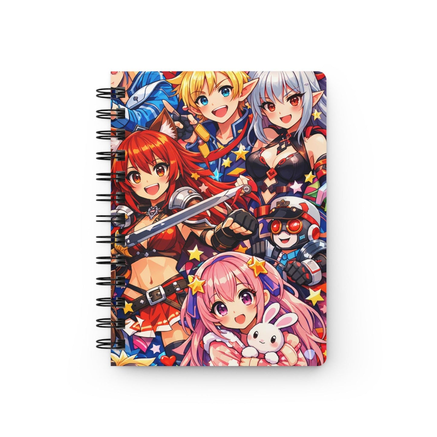 Colorful Anime Idol Characters Spiral Journal | Kawaii Fans Notebook