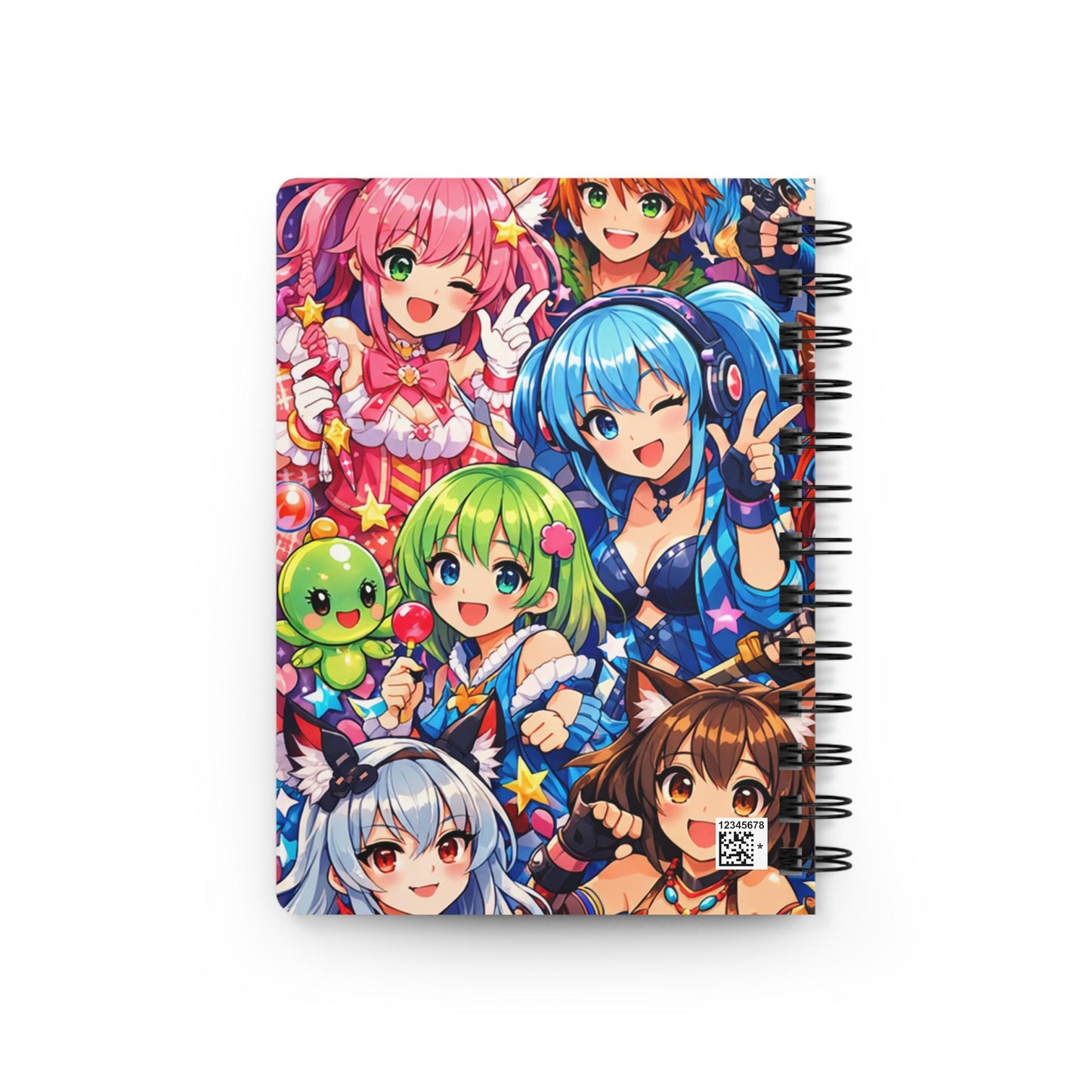 Colorful Anime Idol Characters Spiral Journal | Kawaii Fans Notebook