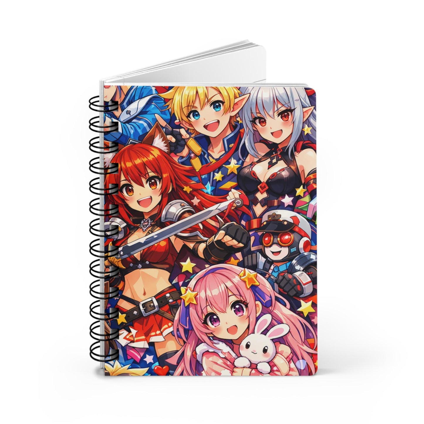 Colorful Anime Idol Characters Spiral Journal | Kawaii Fans Notebook