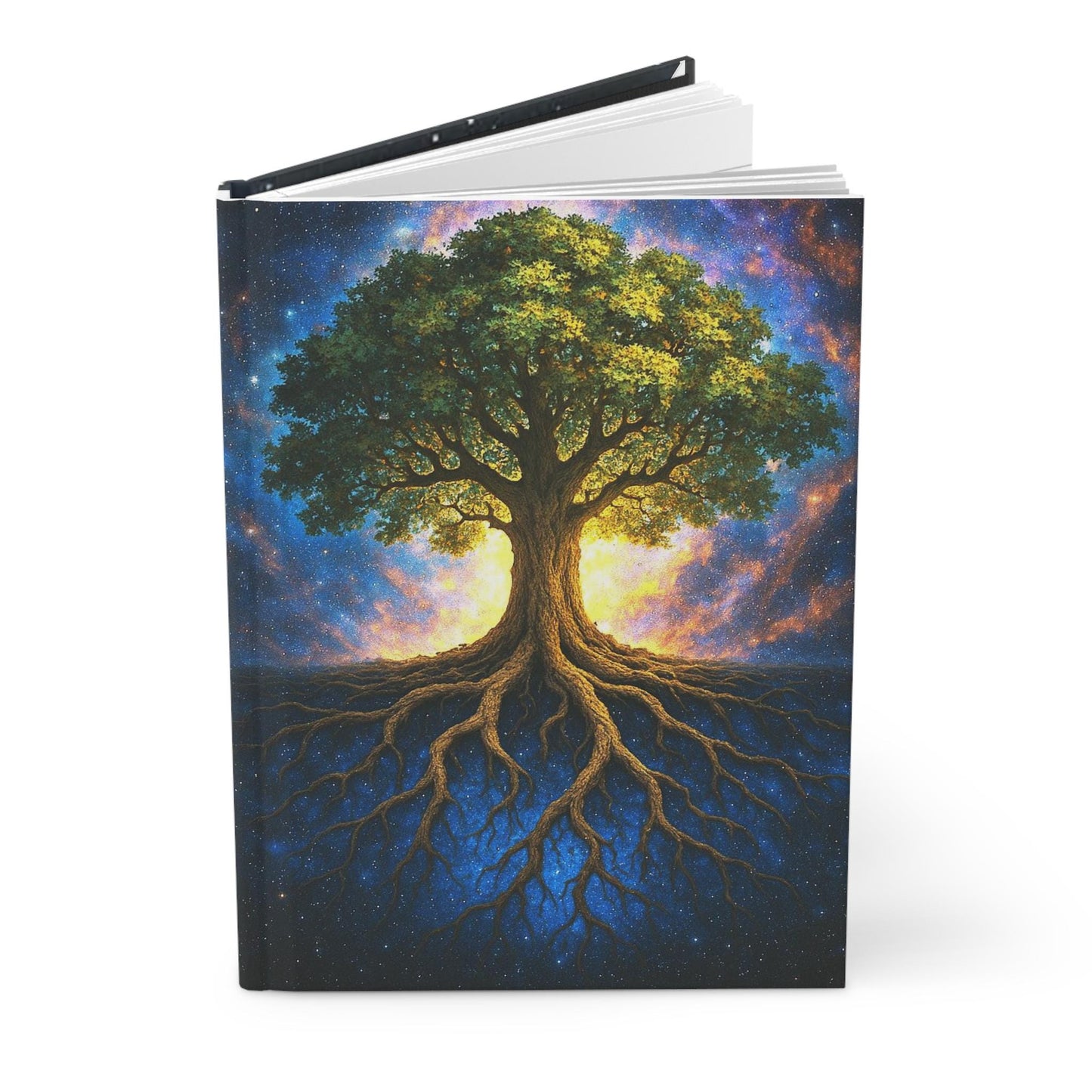 Tree of Life Hardcover Journal | Cosmic Roots, Starry Sky