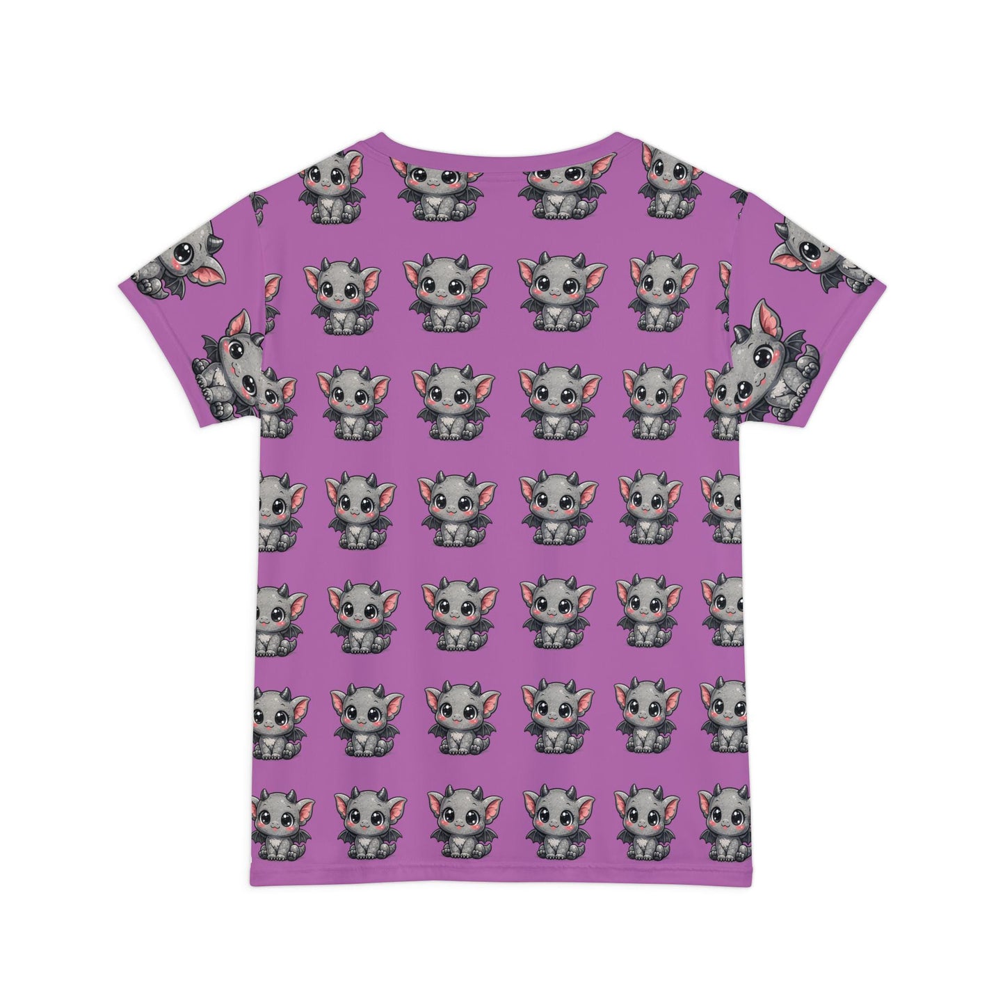 Unicorn Kitten All-Over Print Shirt | Whimsical Mauve Tee