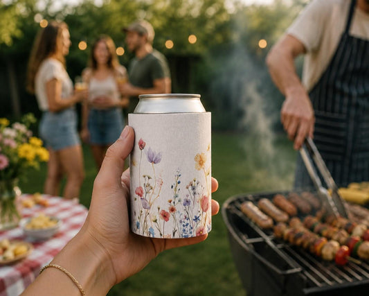 Dainty Flower Can Cooler - Koozie for Women