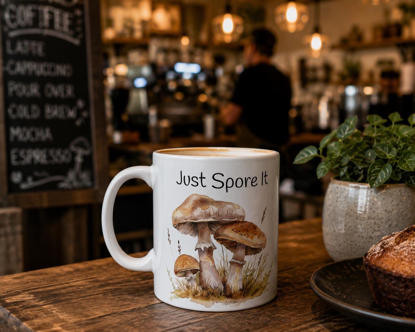 Mushroom Mug: Fungi Coffee Cup, Nature Lover Gift