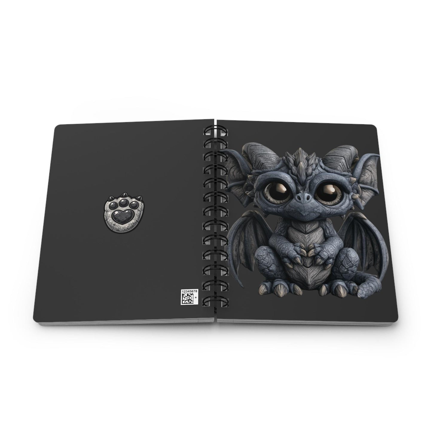 Baby Dragon Spiral Bound Journal | Fantasy Notebook, 150 Lined Pages