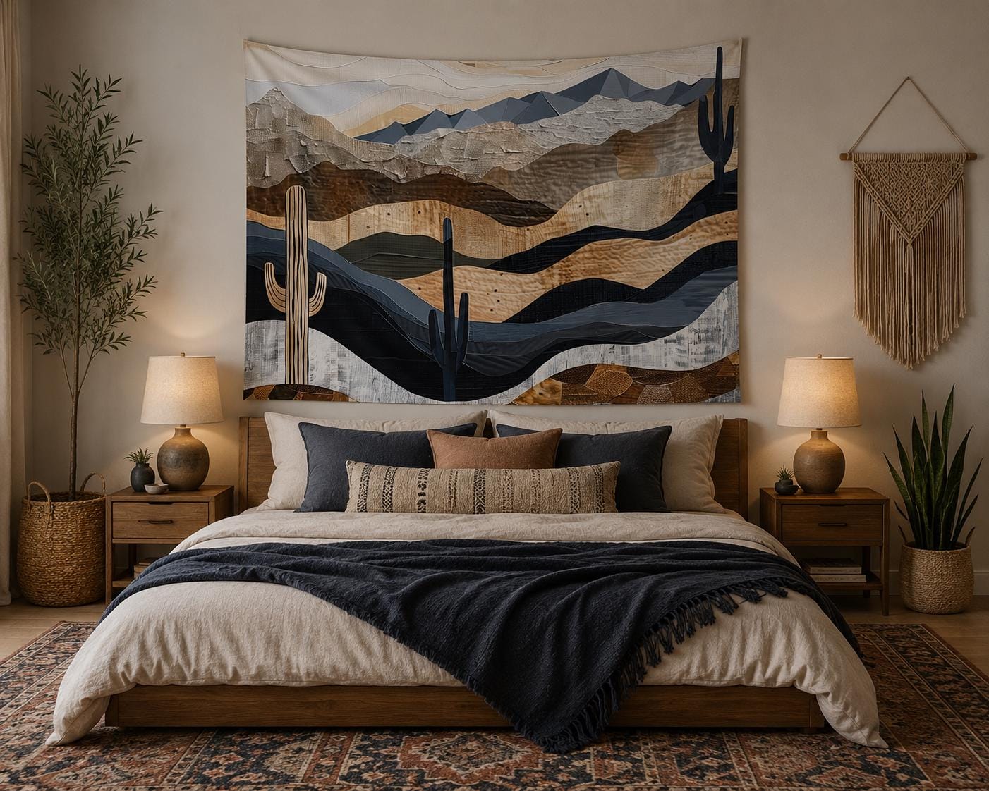 Desert Cacti Indoor Wall Tapestries
