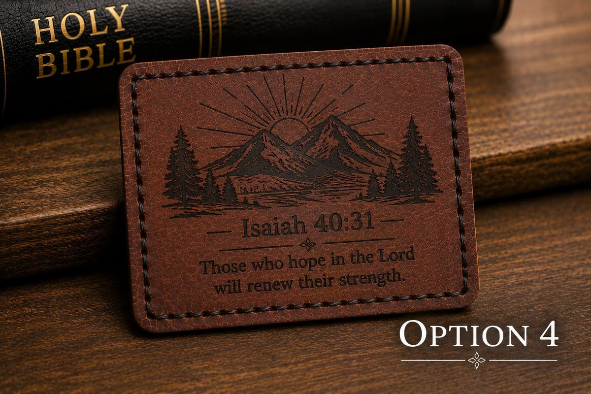 Christian Scripture Card • Minimalist Bible Verse Wallet Card • Encouragement Gift for Men • Faith Reminder • Pocket Prayer Card