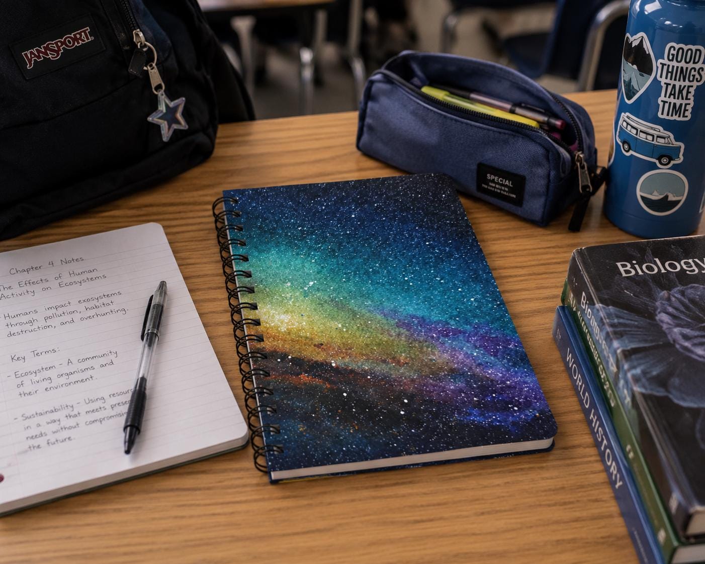 Galaxy Nebula Spiral Bound Journal | Starry Space Notebook