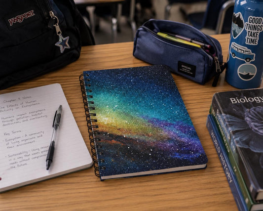 Galaxy Nebula Spiral Bound Journal | Starry Space Notebook